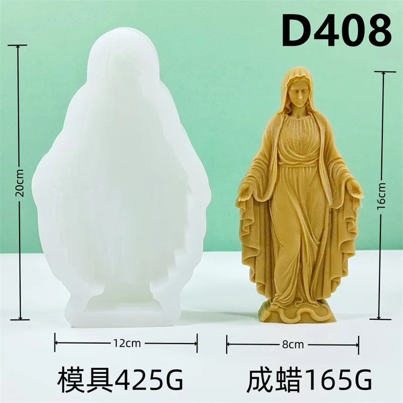 2D/3D Jesus Cross Statue Silicone Mold Jesus Kobe Candle Silicone Mold Candle Mould Greek Mythology resin mold gypsum mould