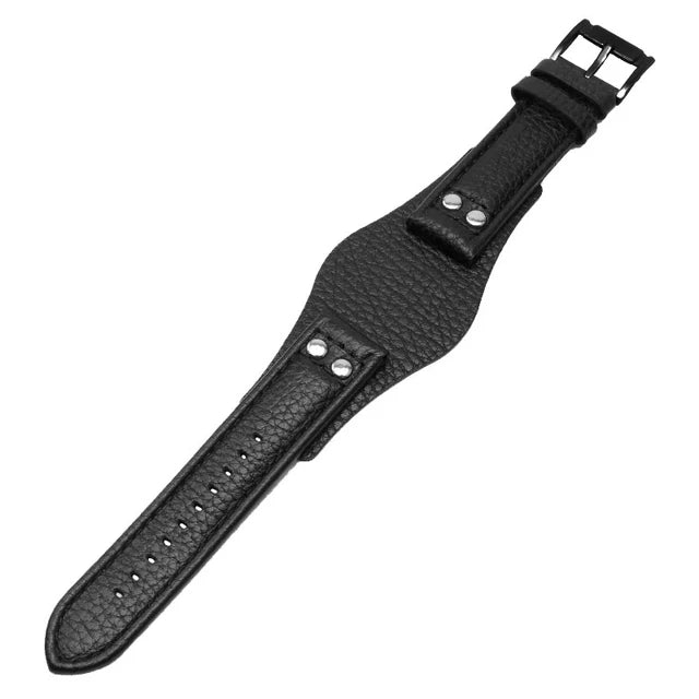 20 22mm Cow Leather Watch Strap for Fossil CH2564 CH2565 CH2891CH3051 Wristband Black Brown Tray Band with Rivet Style bracelet