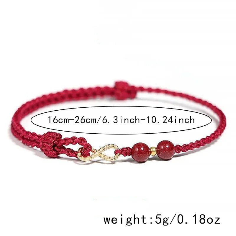 Infinite Lucky Red Rope Beaded Bracelet For Women Men Bring Good Luck Couples Bracelet Set Charm Party Jewelry Gift