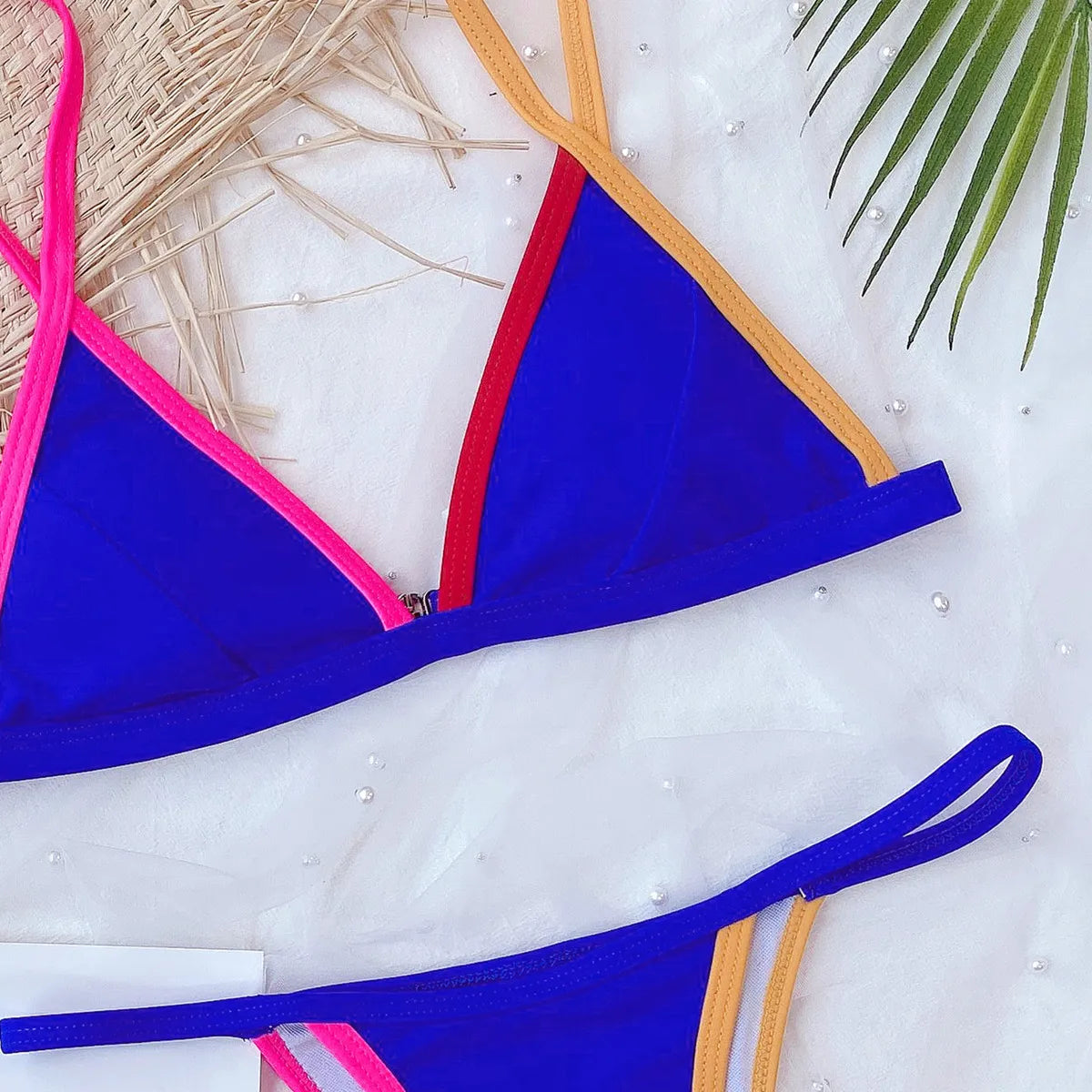 4 Colors Sexy Bikini Women Tie Dye Solid Swimwear Swimsuit Thong Bikinis Set Bathing Suit Beach Bikini Female Biquinis Feminino