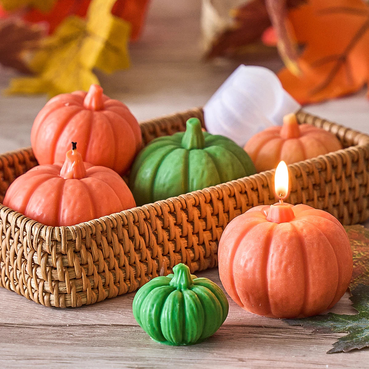 Halloween Ornaments Candle Silicone Mold DIY Handmade Pumpkin Aromath Soap Plaster Resin Craft Casting Molds Home Deco Art Gifts