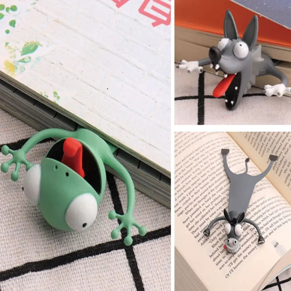 1PC 3D Cartoon Animal Bookmarks Ocean Series PVC Funny Marker Octopus Stereo Seal Creative Stationery for Children Gift Bookmark