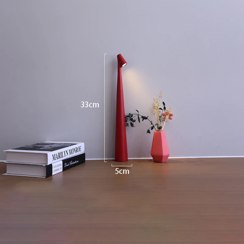 Table Lamp Wireless Rechargeable Desk Lamp Creative Living Room Study Lamp Top Touch Dimming Atmosphere Desktop Decoration Light