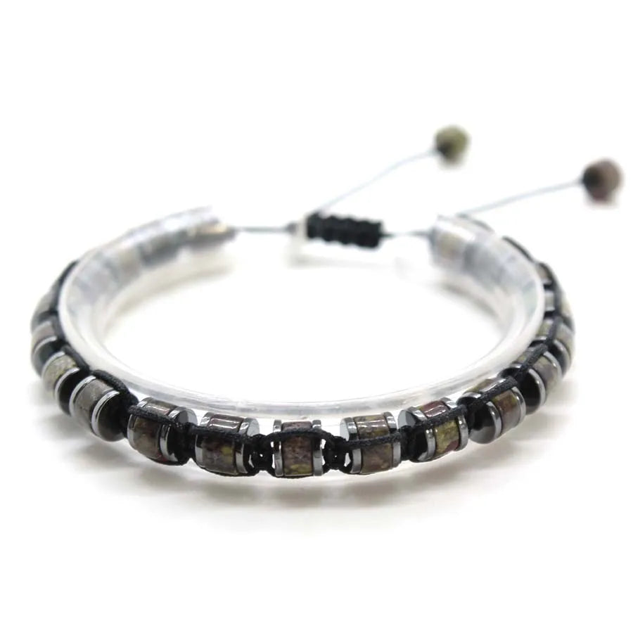 Handmade Braided Crystal Stone Bracelets For Couple Natural Amethyst Tourmaline Rope Macrame Adjustable Women Bracelet Jewelry