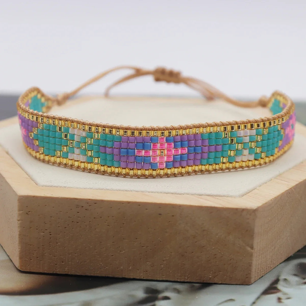 ALIYA Rainbow Bracelets For Women Boho Jewelry Miyuki Beaded Handmade Adjustable Friendship Bracelet Bohemian New In Gifts