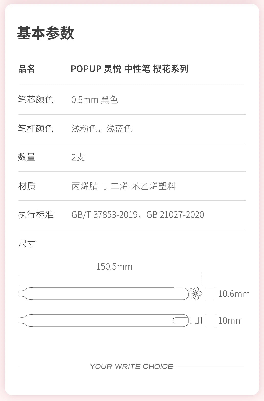 KACO 2pcs Sakura Gel Pen Set Double Ball ST Tip Side-pressed Decompression Signature Pens, Limited Romantic Aesthetic Stationery