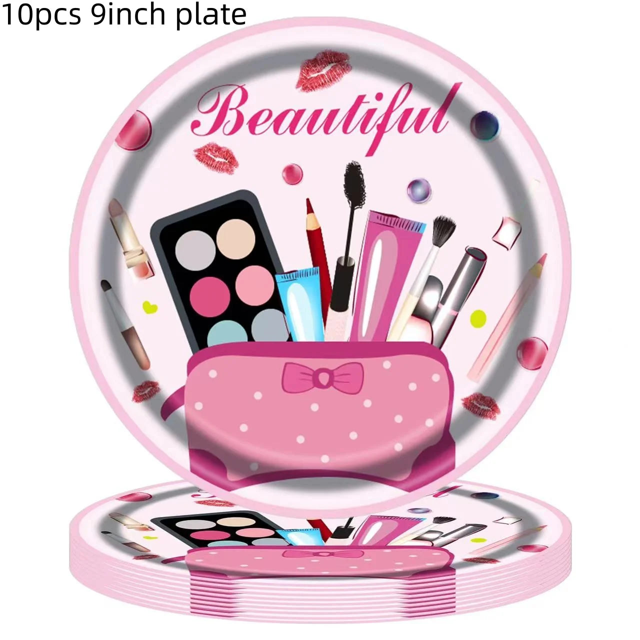 130*220cm Spa Make Up Theme Tablecloth Decoration Kids Girls Birthday Party Makeup Disposable Table Cover Baby Shower Supplies