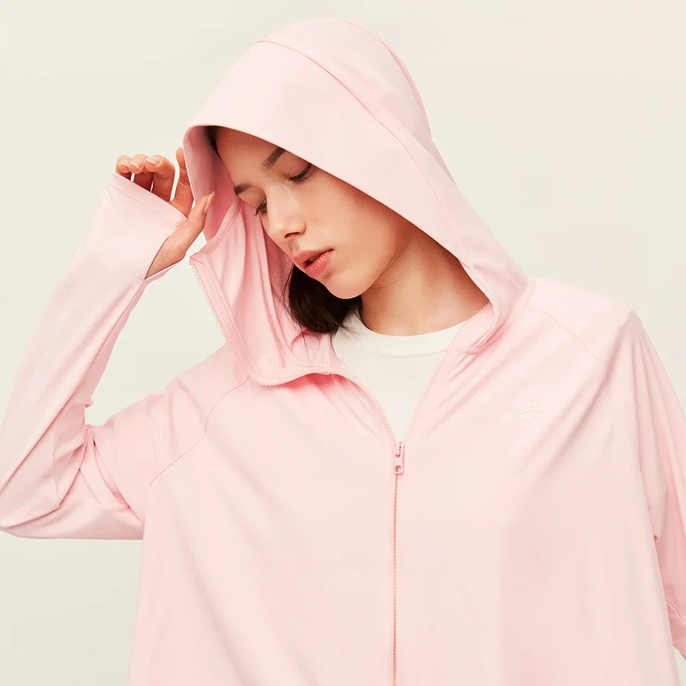 OhSunny Anti-UV UPF 50+ Sun Protection Coats Hooded Professional Sunscreen Loose Batwing Sleeve Outdoor Cycling