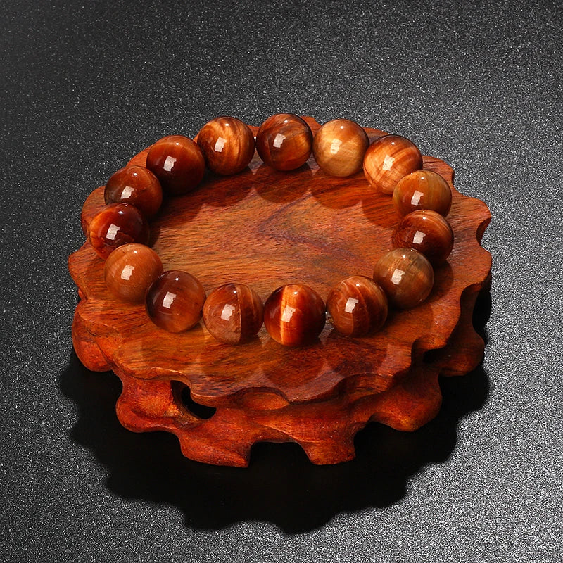 Lightning Orange Tiger Eye Bracelets Men 4-14mm Original Natural Energy Stone Round Beads Bracelets for Women Jewelry Pulseras