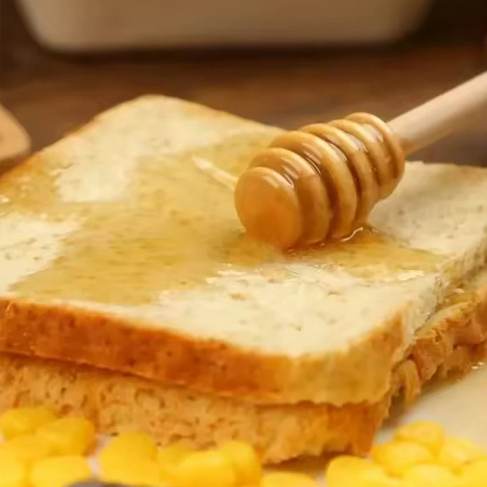 10/20/40Pcs Wooden Honey Dipper 8cm Honey Stirrers Jam Stir Sticks for Honey Jar Dispense Drizzle Honey Christmas Gift