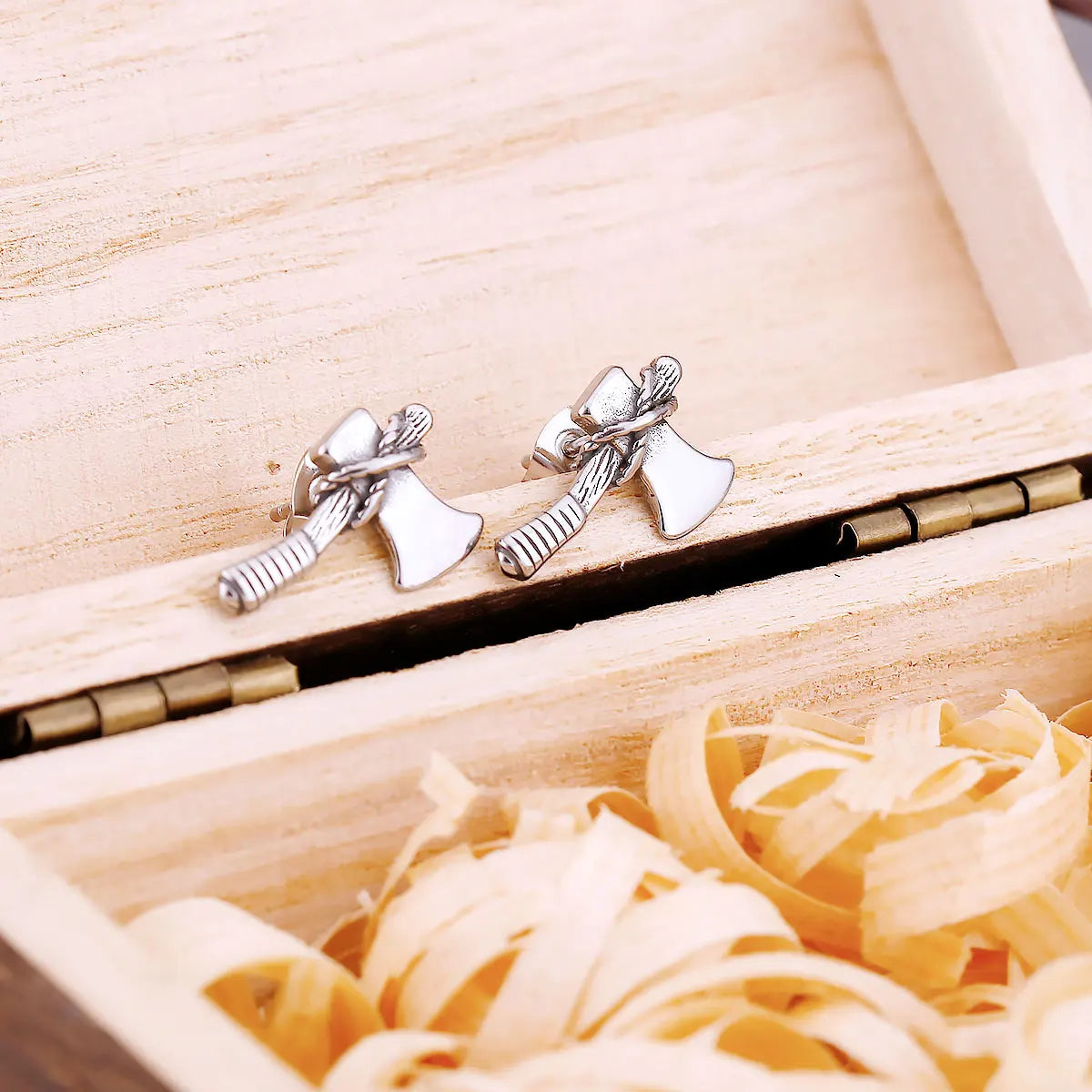 Nordic Vikings Slavic Axe Stud Earrings For Men Punk Rock Style Stainless Steel Earrings Fashion Charm Biker Daily Jewelry Gift