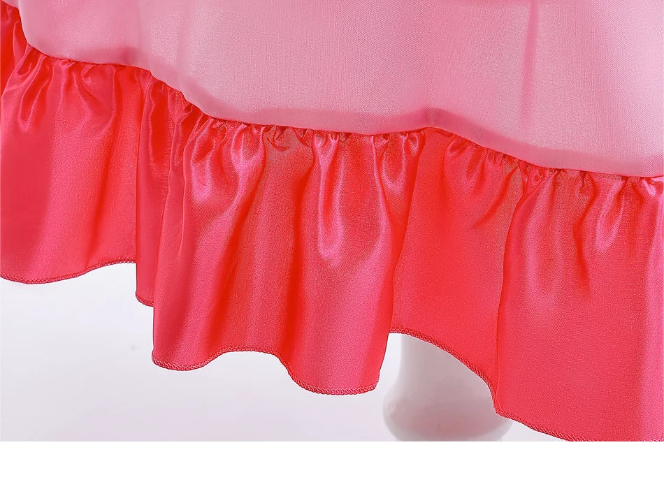Peach Dress For Girls Cosplay Dress Up Princess Costume Halloween Game Role Play 4 6 8 10 Yrs Kid