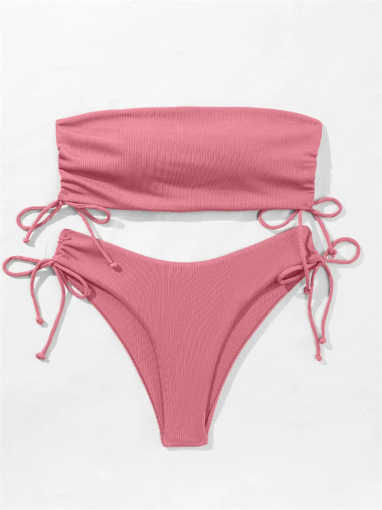 Sexy Solid Bikinis Women's Swimwear Push Up Female Swimsuit Swimming Bathing Suits Brazilian Girls Bikini Set Beach Wear Bather