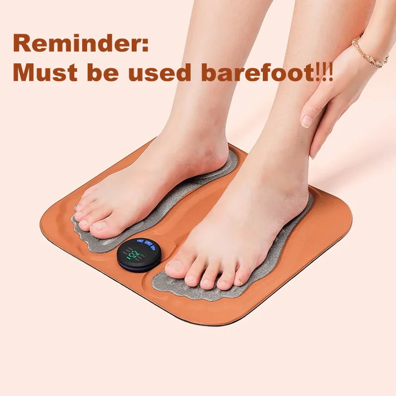 3D Smart Foot Massage Pad Feet Massager 6 Modes 15 LevelsImprove Blood Circulation Relax Muscles Slim Legs Rechargeable Foot Pad