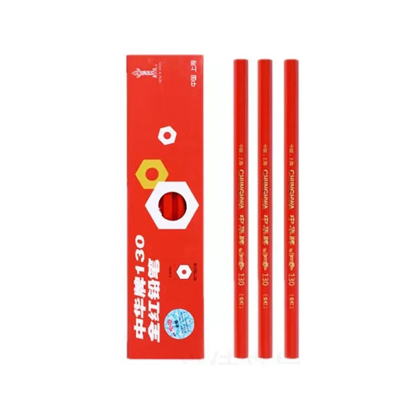 10Pcs Big Pencil,Red&Blue Double-Ended,Medical Science Laboratory Plotting Construction Wood Working Mark Stationery