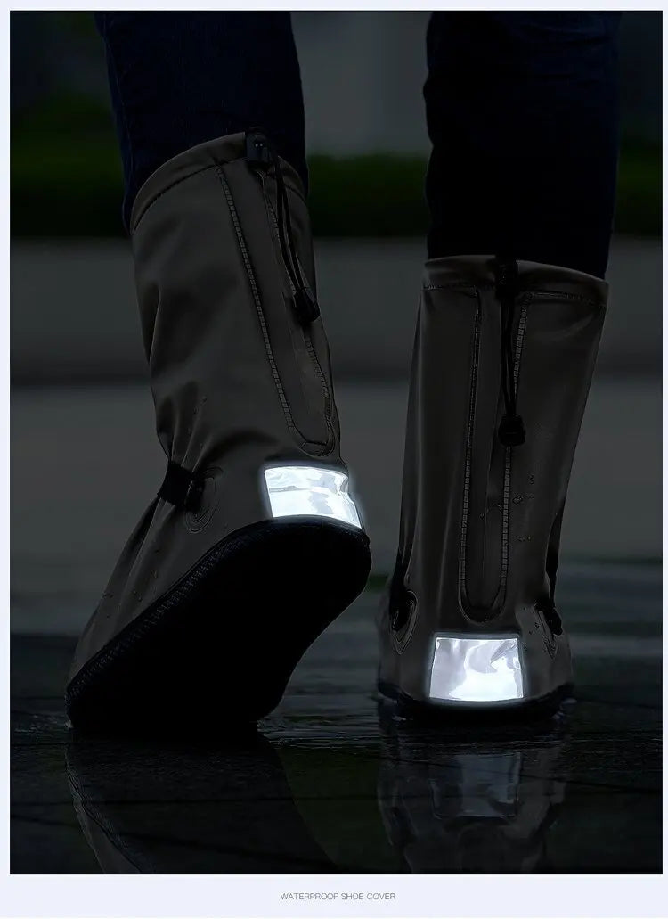 Waterproof Tall Silicone Shoe Covers Antislip Outdoor Travel Rainproof Boot Covers