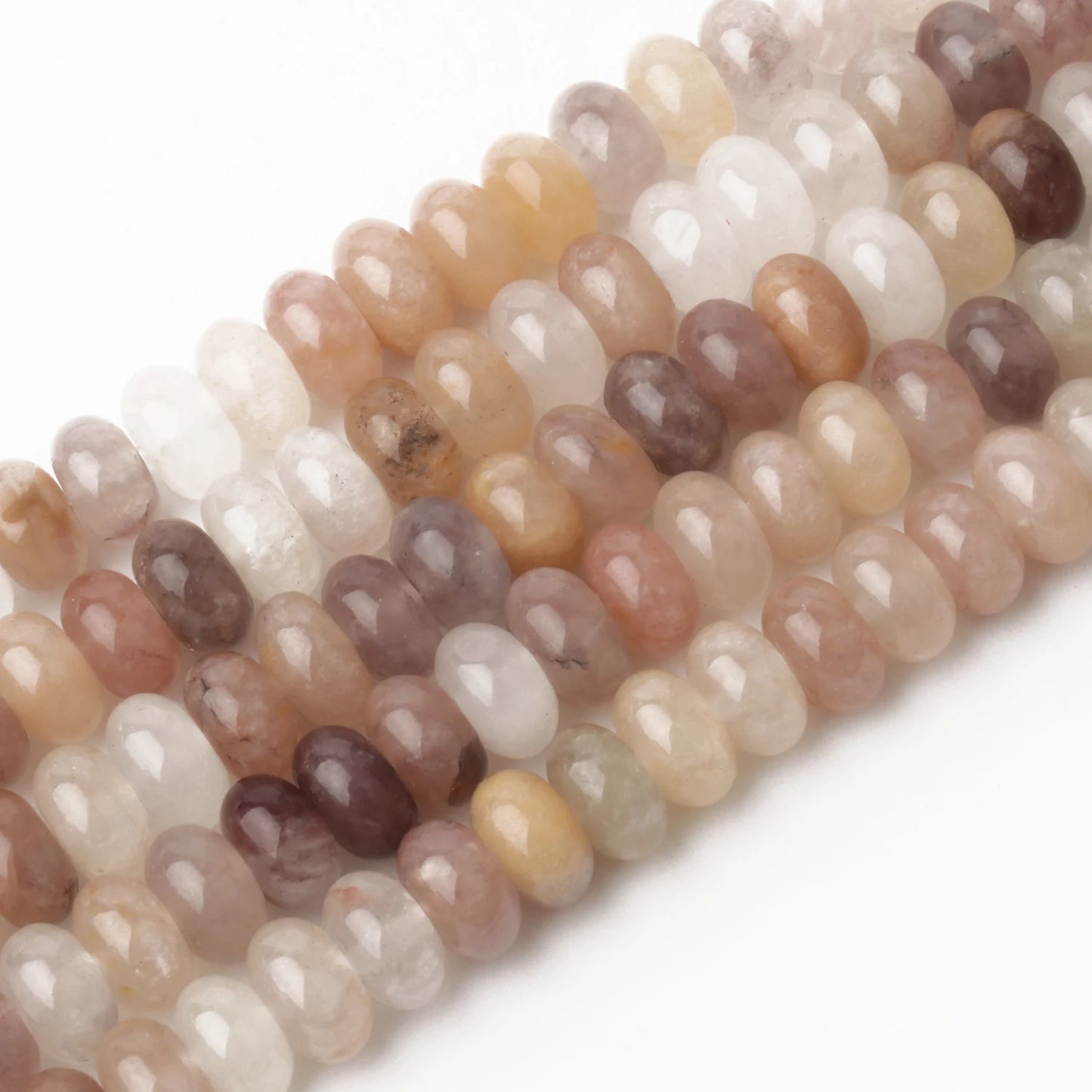 Rondelle Natural Stone Aventurine Tourmaline Jade Beads Flat Round Loose Beads for Jewelry Making DIY Charm Gift Bracelets 8x5mm