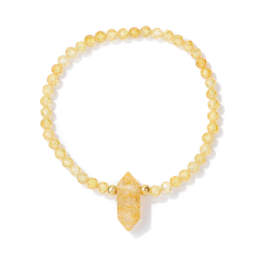 4MM Natural Stone Tourmaline Bracelets For Women Men Crystal Faceted Beaded Bracelet Healing Reiki Handmade Exquisite Jewelry