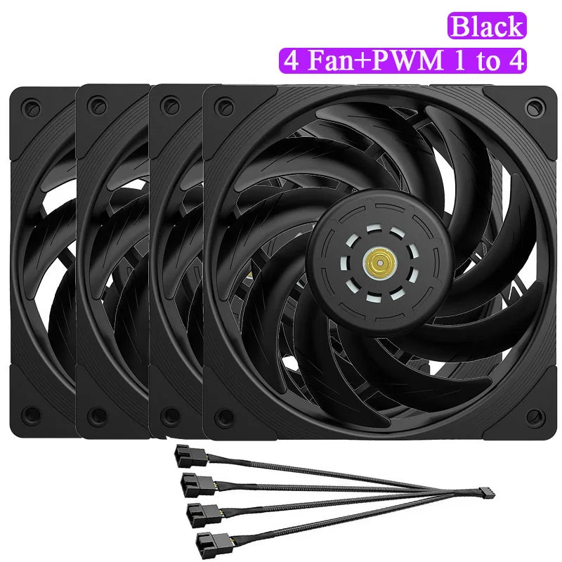 TEUCER T30 CPU Cooler Fan 2150RPM 4PIN PWM 12cm Computer Case Cooling System Fan SFDB Silent PC Gamer CPU Cooler 120mm Fan