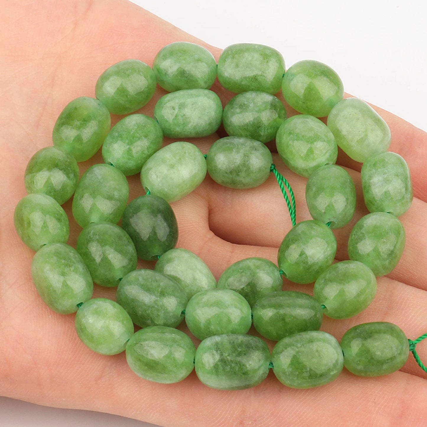 9x11mm Oval Natural Stone Tourmaline Peridot Apatite Bead Smooth Loose Beads for Jewelry Making Supplier DIY Charm Bracelet 15''