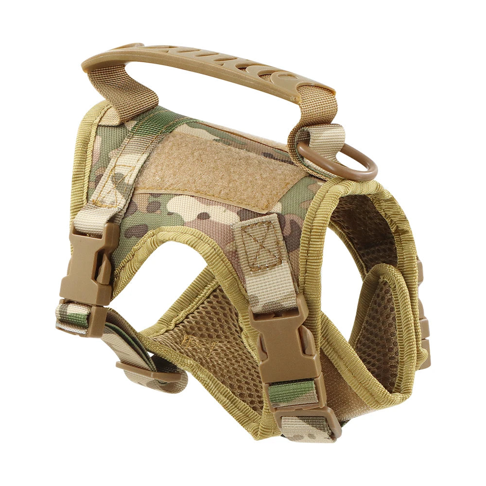 Tactical Cat Harness Leash Adjustable Puppy Vest For Military Small Dogs Harnesses 9Pcs Patches Walking Training Cat Accessories