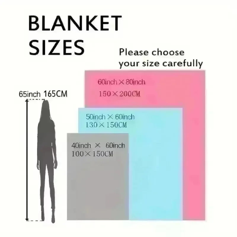 3D Printed Flannel Blanket Halloween Pumpkin Soft All-Season Comfort Office Breaks Blanket | Playful Print Halloween Decorations