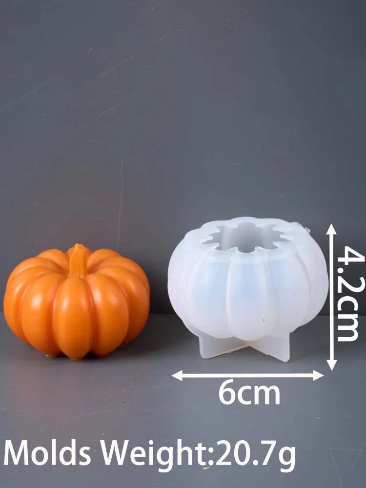 Pumpkin Silicone Candle Mold DIY Halloween Pumpkin Crafts Plaster Resin Molds Handmade Aromath Soap Making Supplies Home Decor