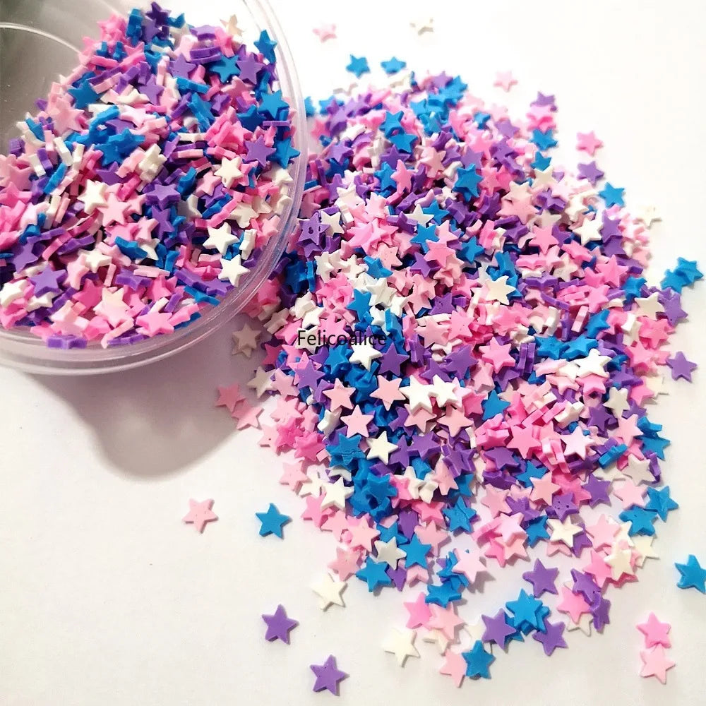 100g DIY Polymer Clay Fake Candy Sweets Sugar Sprinkle Decorations for Fake Cake Dessert Simulation Food Dollhouse Gifts