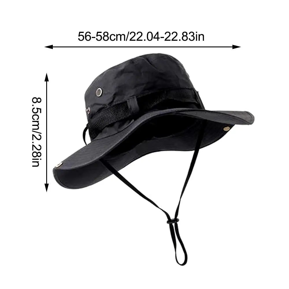 Wide Brim Sun Hat UV Protection Breathable Bucket Cap For Hiking Camping Fishing Outdoor Sun Protection Hats For Men Women