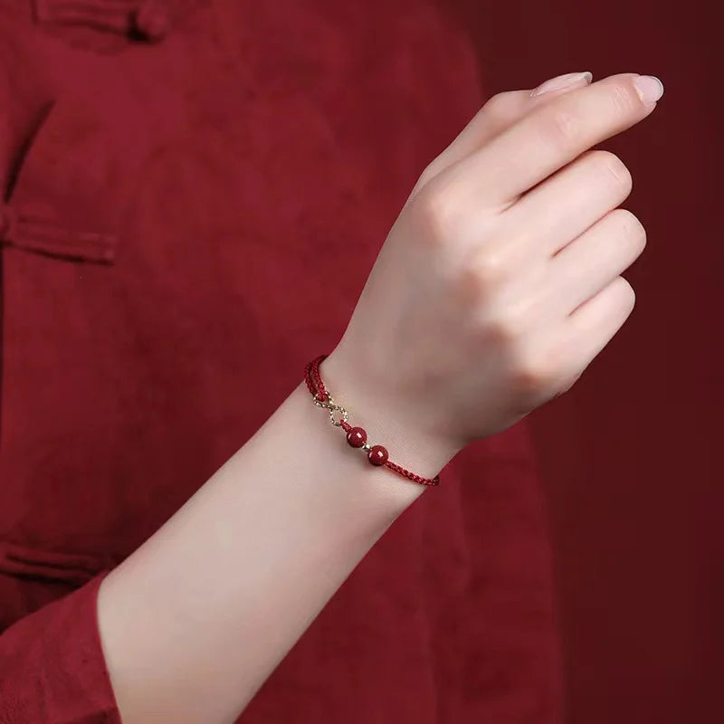 Infinite Lucky Red Rope Beaded Bracelet For Women Men Bring Good Luck Couples Bracelet Set Charm Party Jewelry Gift