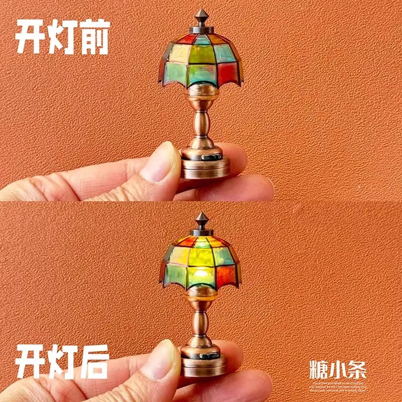 1/6 Doll House Model Furniture Accessories Led Lights Battery Operated 1/12 Desk Lamp Bjd Ob11 Gsc Blyth Soldier Lol Miniatures