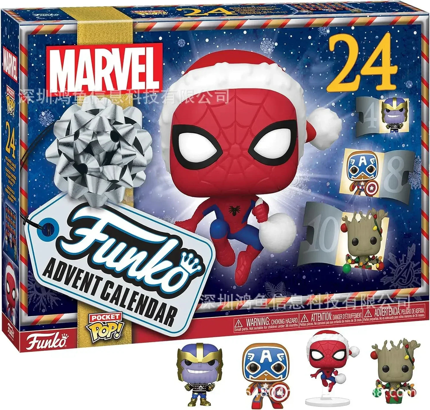 Replica Spider Man Advent Calendar Pikachu Christmas Advent Calendar Random Box Desk Ornament Christmas Gift Toys for Children