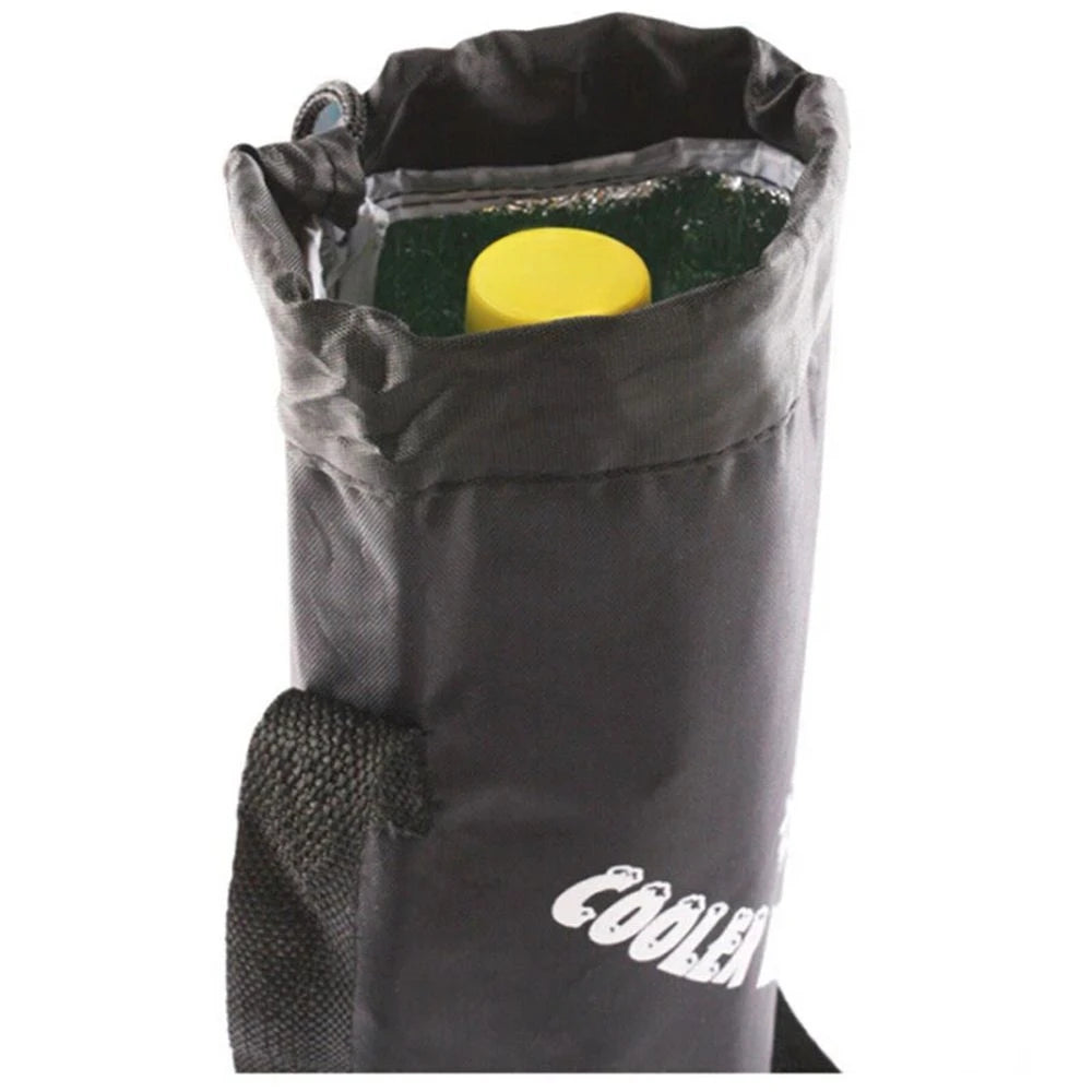 1PC Drawstring Water Bottle Pouch High Capacity Insulated Cooler Bag Outdoor Traveling Camping Hiking Water Bags