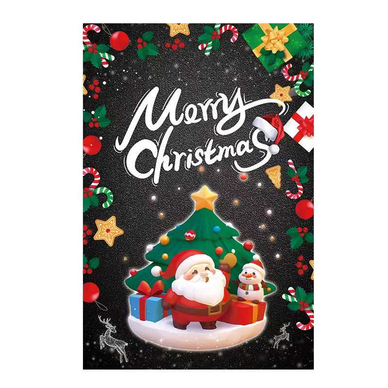 10Pcs Christmas Gift Bags Christmas Candy Cookie Bags Santa Claus Plastic Pouch Kids Xmas Packaging Christmas Decoration 2025