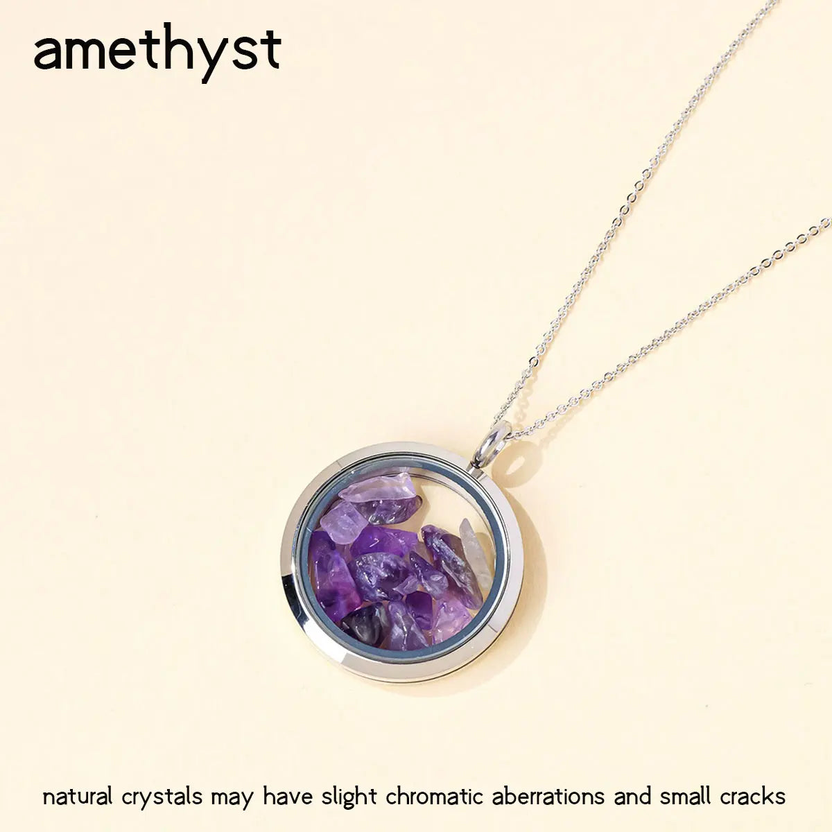 1PC Natural Crystal Rose Quartz Amethyst Tumbled Stone Energy Pendant Valentine Day Accessorize Fashion Gift