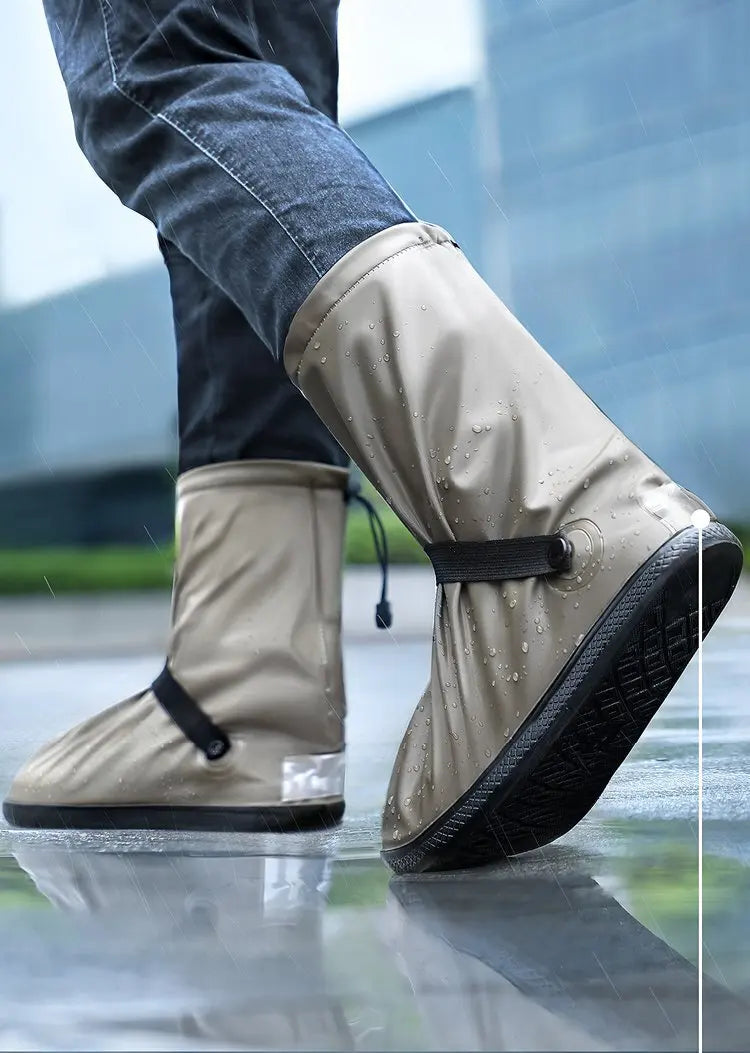 Waterproof Tall Silicone Shoe Covers Antislip Outdoor Travel Rainproof Boot Covers