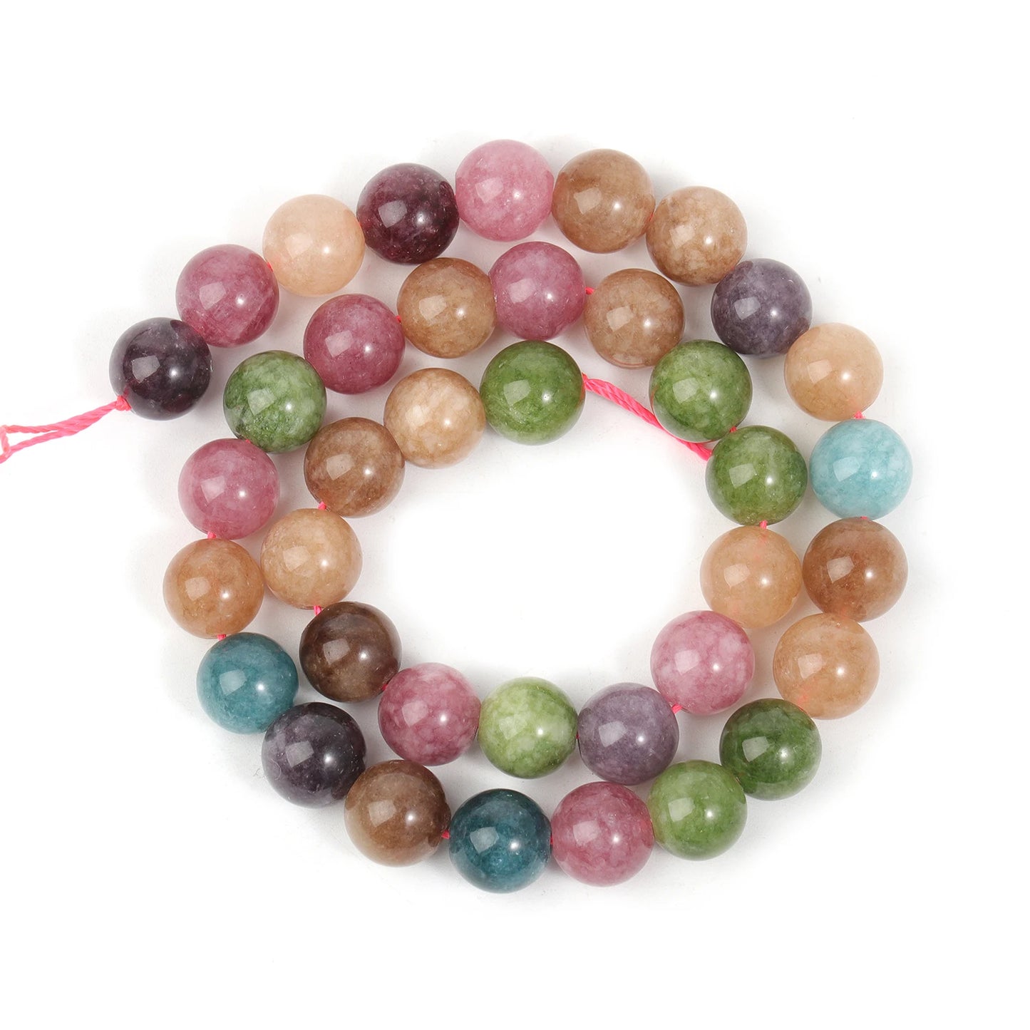 4/6/8/10mm High Qulity Tourmaline Beads Natural Stone Round Colorful Loose Beads for Jewelry Making Supplier Bracelets Accessory