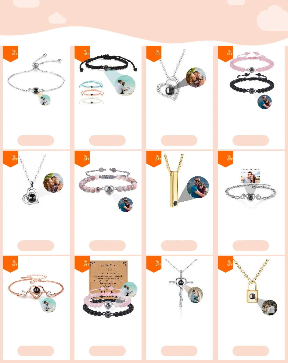 Custom Photo Bracelet with Picture Inside Personalized Photo Projection Bracelet Dog Paw Bracelet Pet Memorial Jewelry Gifts