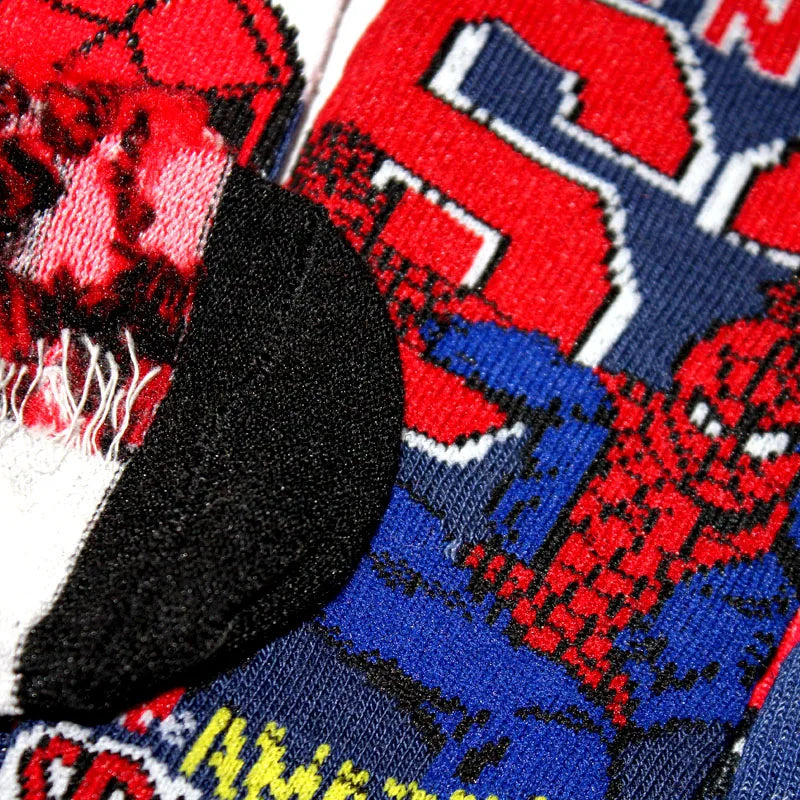 5 Pairs Spiderman Children's Socks Kawaii Soft Marvel Kids Boys Socks MiddleTube Cartoon Baby Socks Christmas Gift 2-9 Years Old