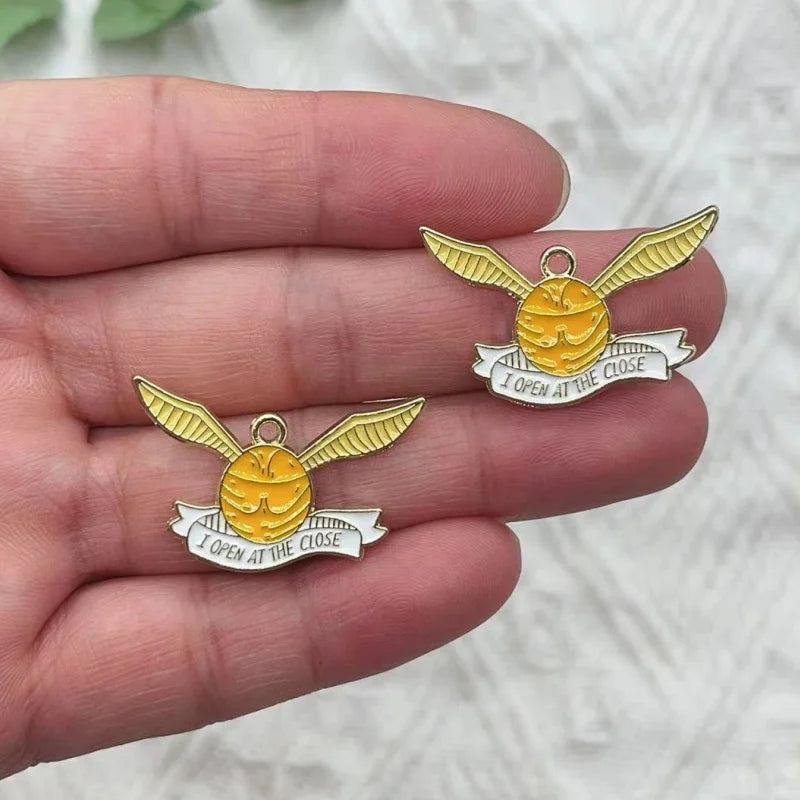 10PCS New Alloy Dripping Charm Charm Pendant Cartoon School of Magic Pendant DIY Keychain Earrings Jewelry Accessories
