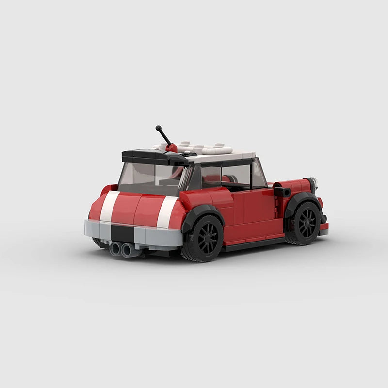 MOC Classical Speed Car City Super Race Vehicle Mini Cooper Model Building Block Brick Racing Technical Christmas Gift