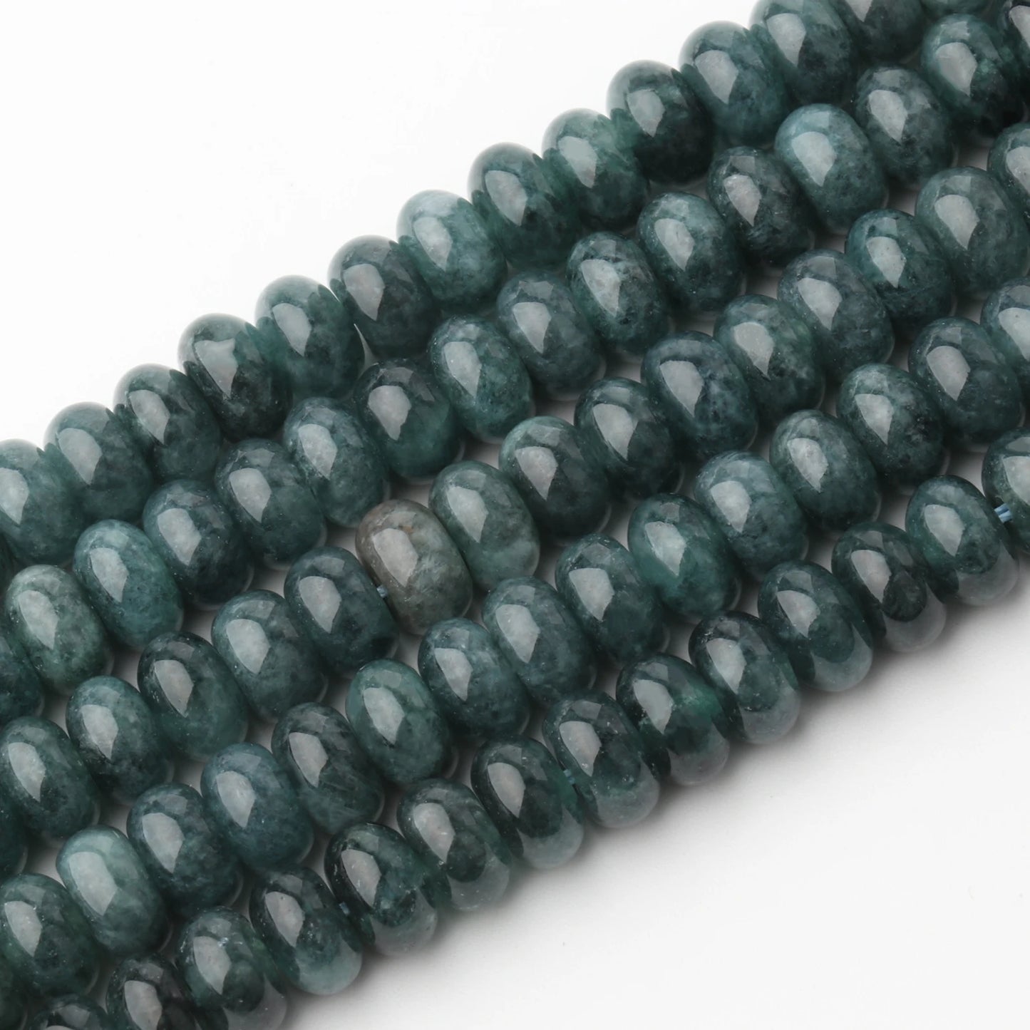 Rondelle Natural Stone Aventurine Tourmaline Jade Beads Flat Round Loose Beads for Jewelry Making DIY Charm Gift Bracelets 8x5mm