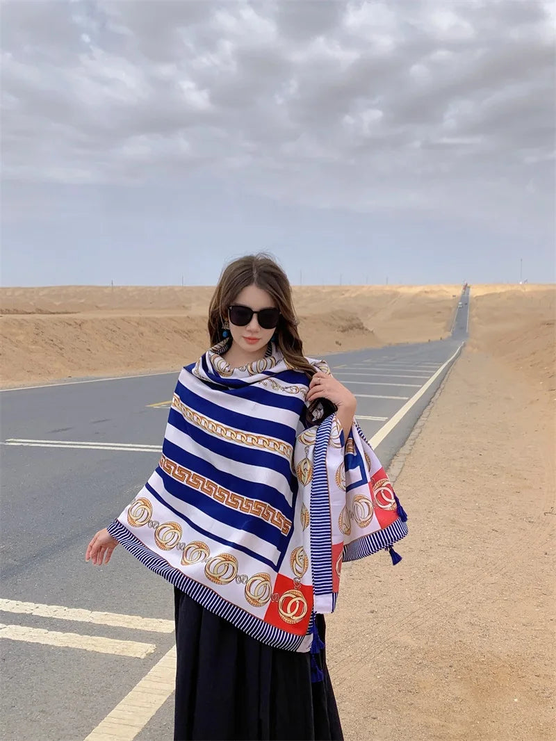 Travel Beach Sunscreen Scarves for Women Bikini Large Sarong Wrap Scarf Brazilian Swimsuit Bathing Cover-ups 17 Styles 90x180cm