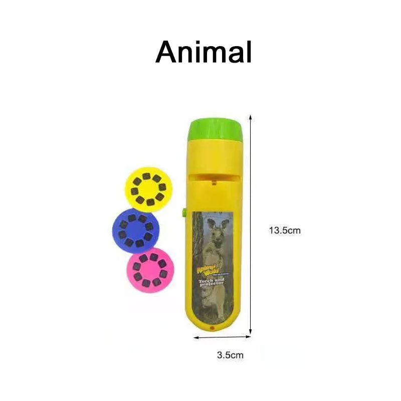 Children Fun Projector Light Flashlight Puzzle Early Education Projection Light for Kids Baby Bedtime Toy Christmas Gift TMZ