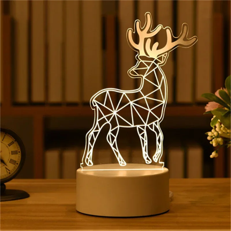3D Visual Illusion Night Light Visual Creative LED Desk Lamp Changes USB Powered Gift for Kids