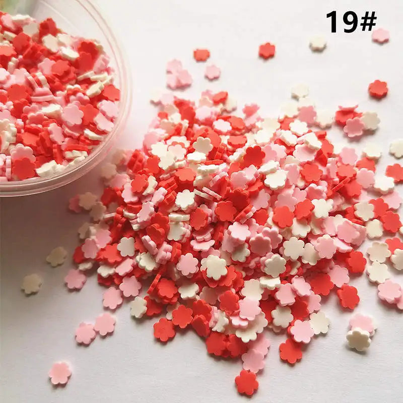 100g DIY Polymer Clay Fake Candy Sweets Sugar Sprinkle Decorations for Fake Cake Dessert Simulation Food Dollhouse Gifts
