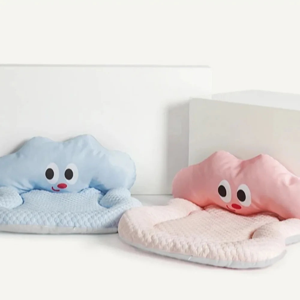 Summer Cooling Pet Cat Bed Cushion Ice Pad Dog Sleeping Cloud Shape Mat for Puppy Dogs Pet Kennel Top Quality Cool Blue Mat