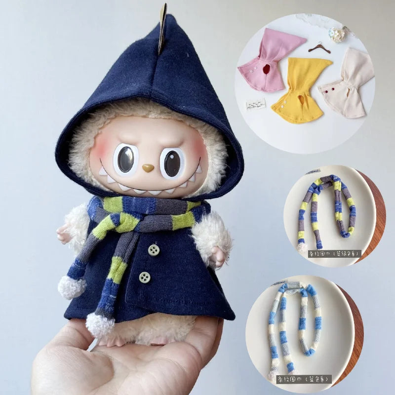 For 15/17cm Labubu Doll Clothe Lovers Magic Halloween Witch Outfit Ropa Doll Accessories