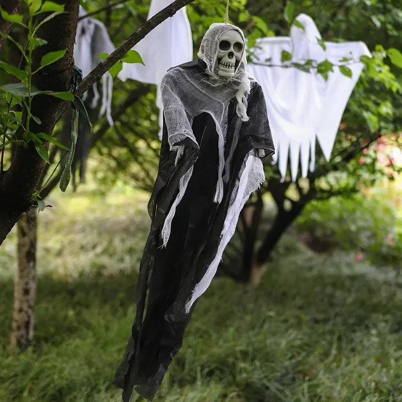 1-3PCS Halloween Hanging Ghost Decorations Skull Scary Gauze Fabric for Haunted House Porch Scary Props Terror Hanging Ornaments