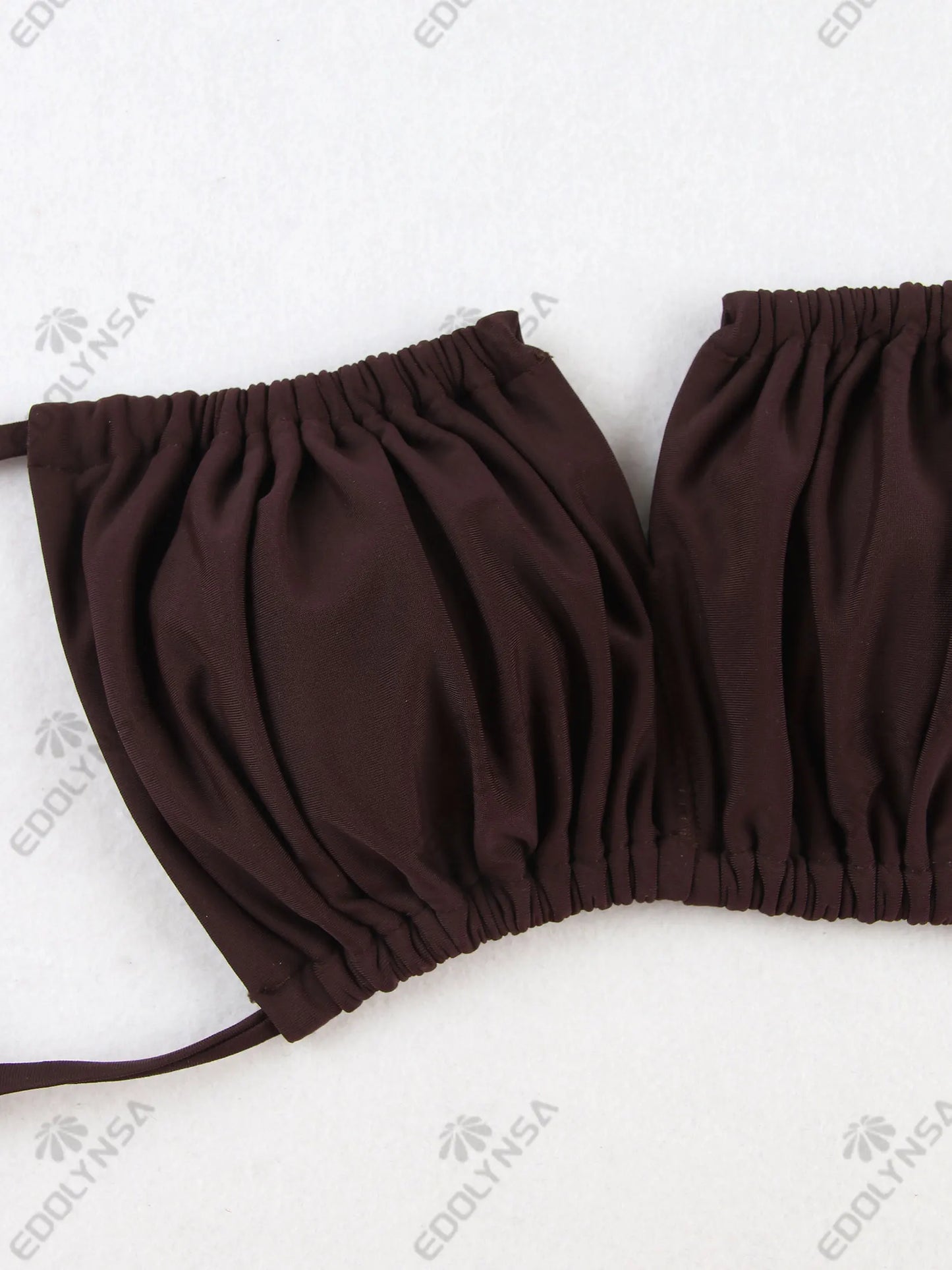2025 Summer 3 Piece Bikinis Sets Women Swimsuit Sexy Halter Bandage Beach Wear Ruffled Swimwear For Women Bathing Suit K138